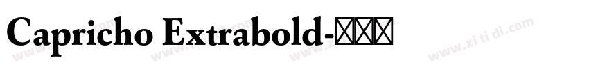 Capricho Extrabold字体转换